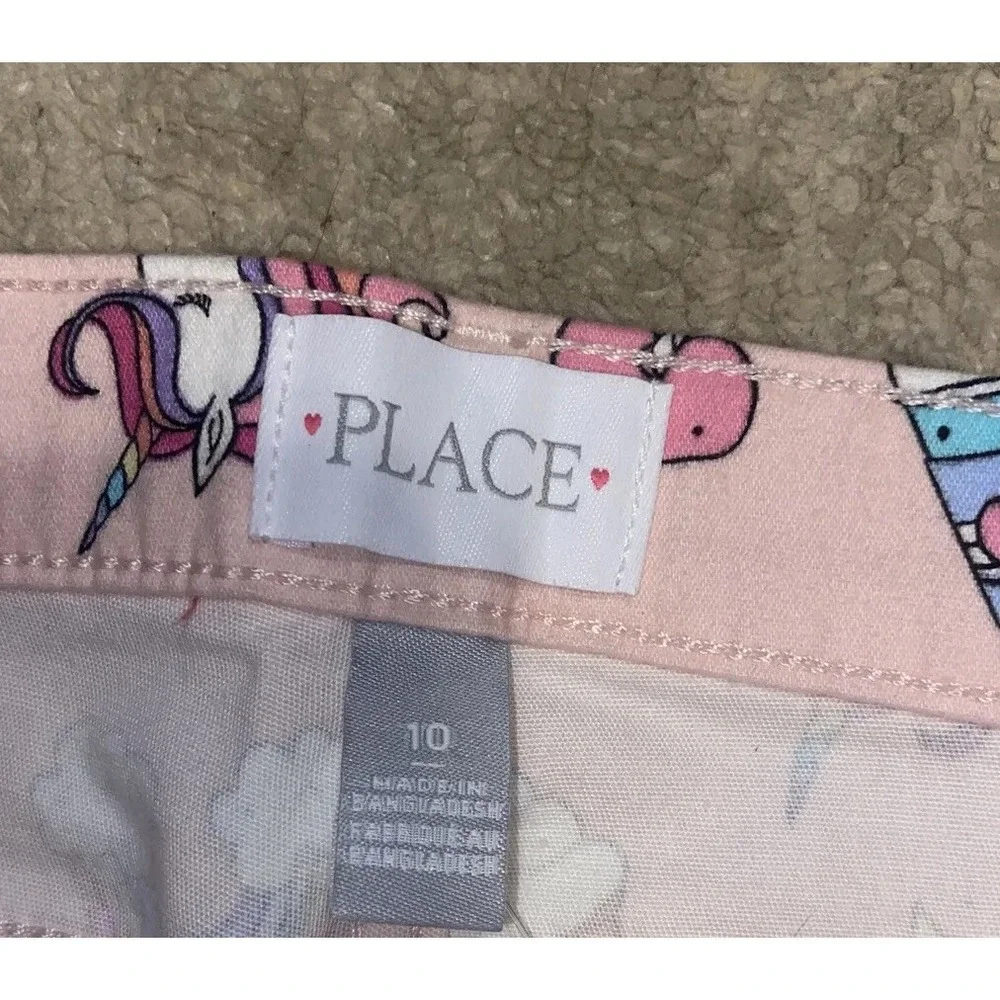 The Childrens‎ Place Pink Colorful Unicorn Shorts Youth Girls sz 10
